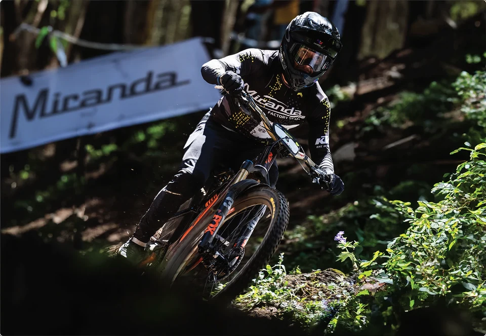 MTB cycling with Miranda components